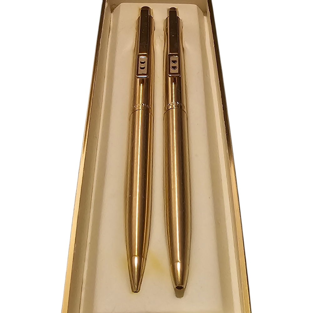 1960s Rare Vintage Papers Mate Gold Plated Pen Pencil Set - Picture 5 of 6